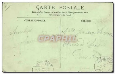 Dieppe — De strandplassen bij laag water — LL. n°242 — Achterkant