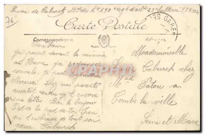 Le Havre — A Rue de Paris vista do Hotel de Ville — LL. n° 287 — Verso