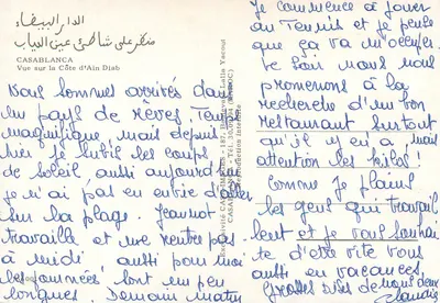 Uitzicht op de Côte d'Ain Diab — Casablanca — Uitgever Casablanca Images — Achterkant