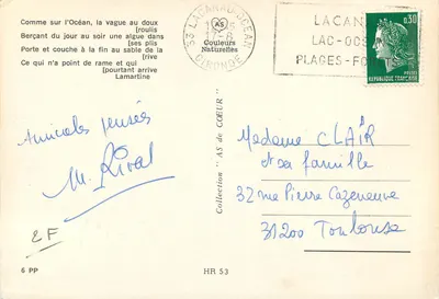 Zachód słońca nad oceanem — Lacanau-Océan — AS Couleurs Naturelles — Rewers