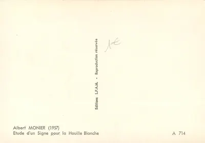 Most Houille Blanche — Etude dla Houille Blanche — Albert Monier (1957) — Rewers