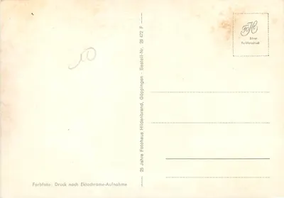 Kloster Maulbronn — widok panoramiczny — Echter Fotohaus Göppingen — Rewers