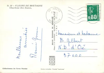 Kardemom van de Dunes — Bloemen van Bretagne — Edities van Bretagne, n° D.10 — Achterkant