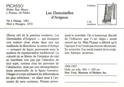 As Moças de Avignon — Picasso — A arte moderna — Verso
