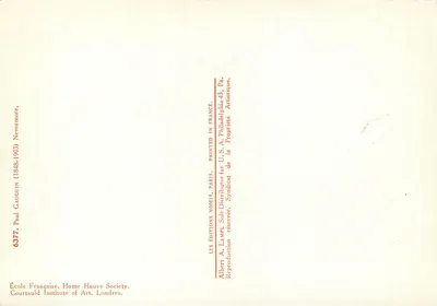 Névermore — opera di Paul Gauguin — Edizioni Lampl — Verso