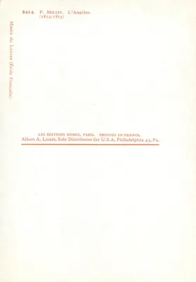 L'Angélus — F. Millet (1814-1875) — Éditions Nomis, Paris — Verso