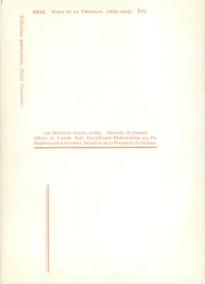 एवे — रोजर डी ला फ्रेसने (1885-1925) — एडिशन्स नोमिस, पेरिस — पीछे