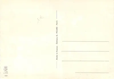 Dziecko w tradycyjnym stroju z czarnym poodle — Éditions G. PICARD, n° 331 — Rewers