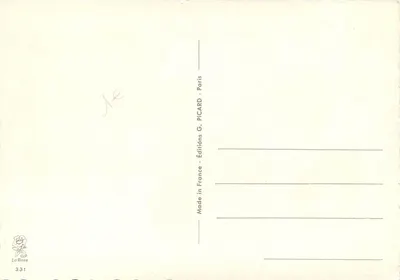 Menina sorridente em um jardim — Edições G. Picard, n°331 — Verso