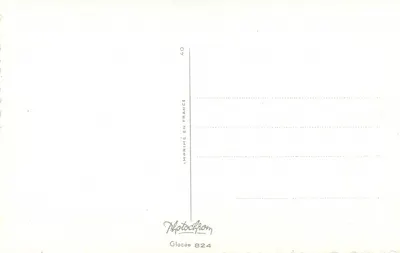 Coppia abbracciata davanti a una capanna — Cartolina d'epoca, n° 824 — Verso