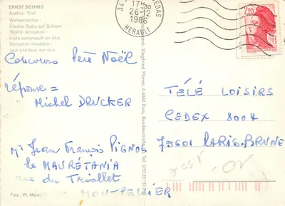 Salto de esqui - Der Tod springt mit - Ernst Schmid - editor não visível — Verso