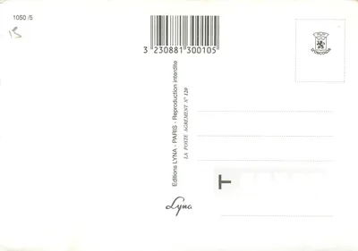 Brzeg morza — krajobraz skałowy — Wydawnictwo Lyna, N° 1050/5 — Rewers