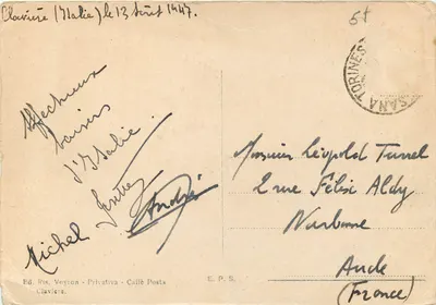 Clavière (m. 1800) - Panorama — Éd. Ris. Voyron - Privativa - Caffé Posta — Rewers