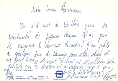 Życie w górach — Widok z Valloire — Wydawnictwo EXPO - PHOTO Bernard Grange, n°2317 — Rewers