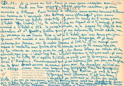 Atenas — Vista geral do Acropolo — Editor: St George, n° 10 — Verso