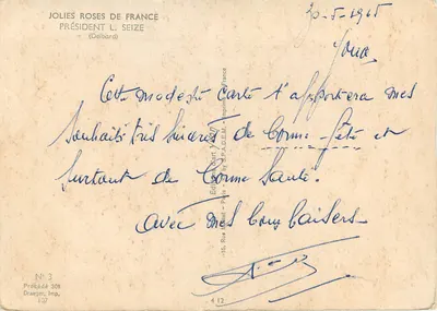 Red Roses — Publisher Delbârd, No. 3 — Back
