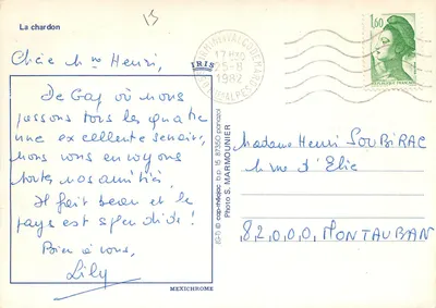 O cardo — editor IRIS, série (G-T) © cap-théâlac b.p. 15 87350 parnazol — Verso