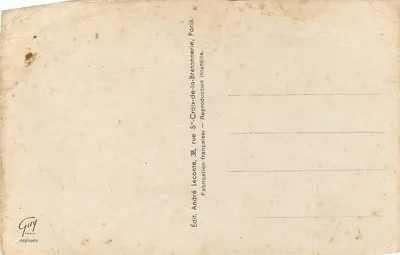 Bouquet van rozen — uitgever André Guy, Parijs — Achterkant