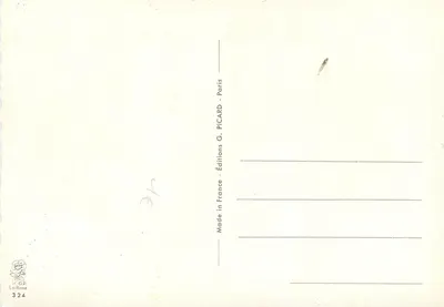 Rosas vermelhas em um cesto entrelaçado — Edições G. PICARD, n° 324 — Verso