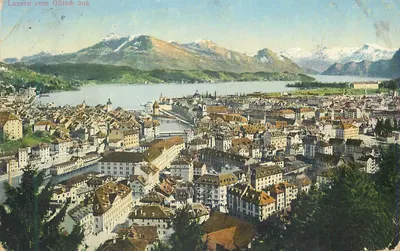 Luzerna vista do Gütsch — vista panorâmica — editor não identificado