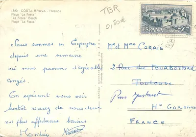 Praia 'La Fosca' — Costa Brava, Palamós — Garcia Garrabada — Verso