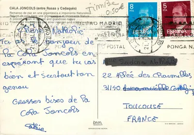 Cala Joncols — vista panorâmica — B.N. Marconi - Gênova — Verso