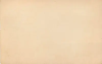 Carta postal virgem — editor e número de série não legíveis — Verso