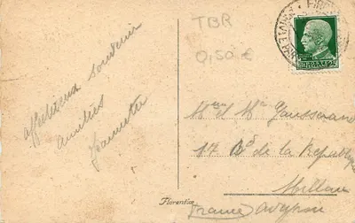 Florence — Facade katedry — wydawca nieznany, numer seryjny nie widoczny — Rewers