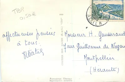 Bourbonnais — Ricordo del Donjon — Combier — Verso