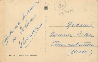 Luchon - Les Thermes — wydawca C.A.P. nr 17 — Rewers