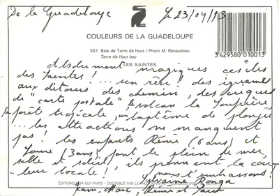 Zatoka Terre-de-Haut — Zatoka Terre-de-Haut — Wydawnictwo JOA-QUI PARIS, nr 351 — Rewers