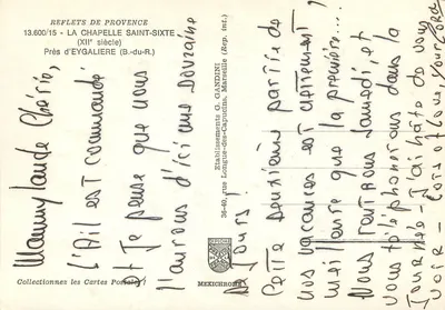 A capela Saint-Sixte — XIIº século — Editor IRIS — Verso