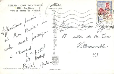 Dinard - Brzeg Szkła Zielonego — Plaża w kierunku Punktu Moulinet — Lumicad — Rewers