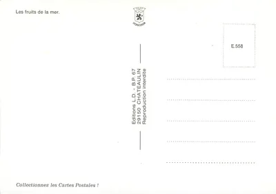 Os frutos do mar — Éditions L.D. — n° E.558 — Verso