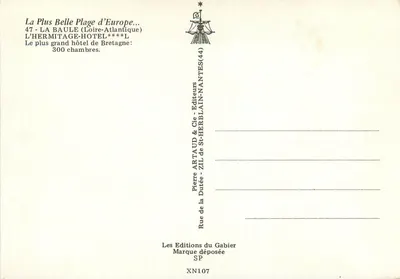 La Baule — L'Hermitage-Hôtel — Uitgever Les Editions du Gabier — Achterkant