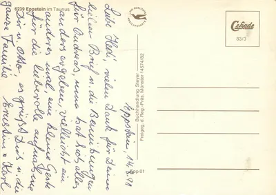 Eppstein im Taunus — widok lotniczy — Cekade, nr 83/3 — Rewers