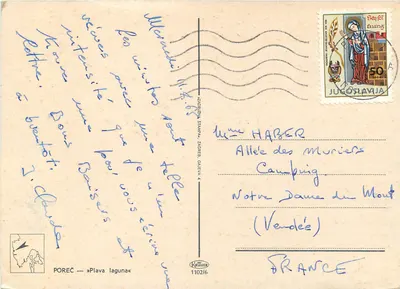 Poreč — Plava laguna — camping — editor Krüger, n°1102/6 — Verso