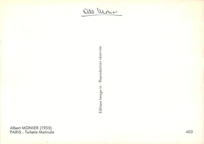 Widok mostu w Paryżu — Albert Monier — Wydawnictwo Monier (1955) — Rewers