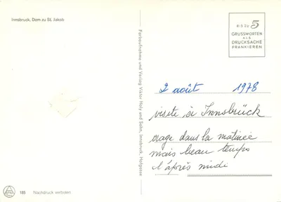 Le Mondsee — vista panorâmica — editor Alpina, n°185 — Verso