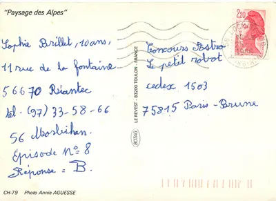 Krajobraz Alp — seria CH-79 — Aguesse Botton — Rewers