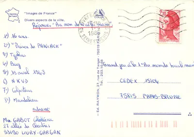 Livry-Gargan — Kolorowy collage — Wyd. Images de France — Rewers