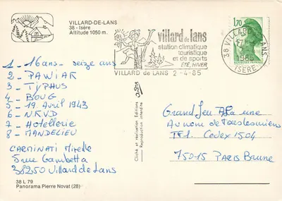 Villard-de-Lans — panorama tras narciarskich — Wydawnictwo Pierre Novat (28) — Rewers