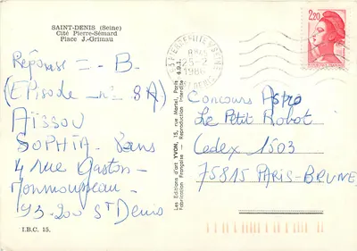 Cité Pierre-Sémard — Saint-Denis (Seine) — Les Éditions d'art YVON, n° I.B.C. 15 — Verso