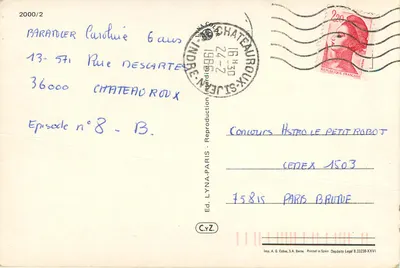 Mała dziewczynka podlewająca roślinę — Coni — Wyd. LYN A PARIS, n°2000/2 — Rewers