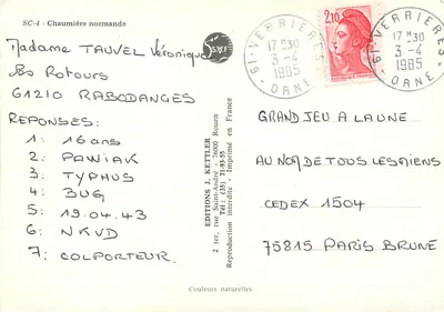 Chalé normando — SC-4 — Edições J. Kettler — Verso
