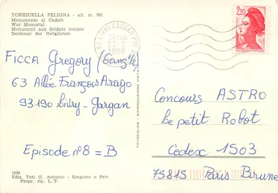 Torricella Peligna - Pomnik żołnierzy poległych — Wyd. Teti G. Antonio, nr 1634 — Rewers