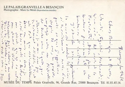 Pałac Granvelle w Besançon — Fotografia Marc Le Mené — Muzeum Czasu — Rewers