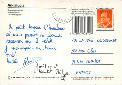 Andalusja — Różne aspekty — L. DOMINGUEZ, S.A. n°8426013123109 — Rewers