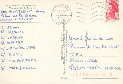 Livarot (Calvados) — Ogólny widok — Artaud Bracia - Wydawcy — Rewers