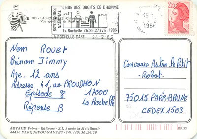 La Rochelle — Vista geral do Porto e das Torres — ARDAUD Frères — Verso